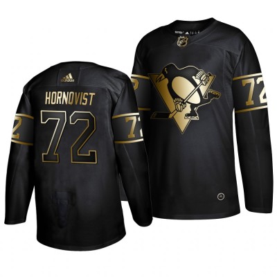 Adidas Pittsburgh Penguins #72 Patric Hornqvist Men's 2019 Black Golden Edition Authentic Stitched NHL Jersey